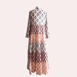 Erfurt Long layer patchwork dress 12076