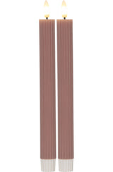 Flamme stripe Led-antiikkikynttilä 25cm, 2pack 12298