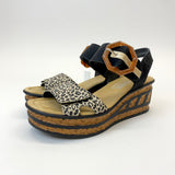 Rieker kiilakorkosandaali leopardi