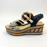 Rieker kiilakorkosandaali leopardi