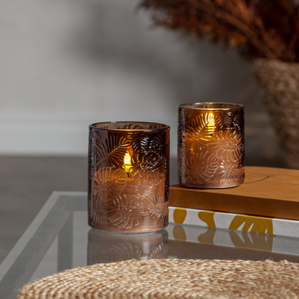 Flamme leaf led-kynttilä 12,5cm 11616