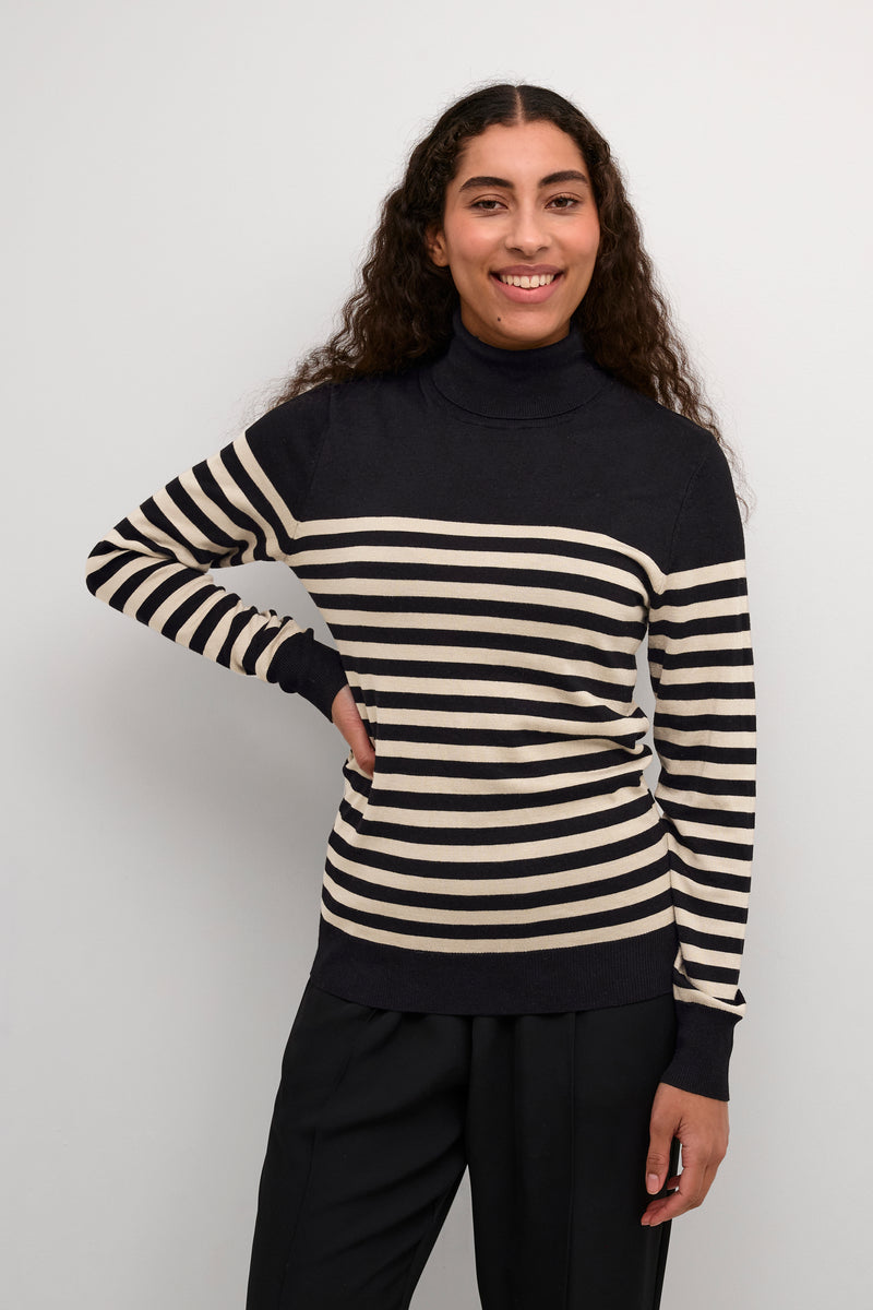 Kaffe lizza striped roll neck 10215