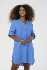 Cream Bellis Caftan short dress 12154