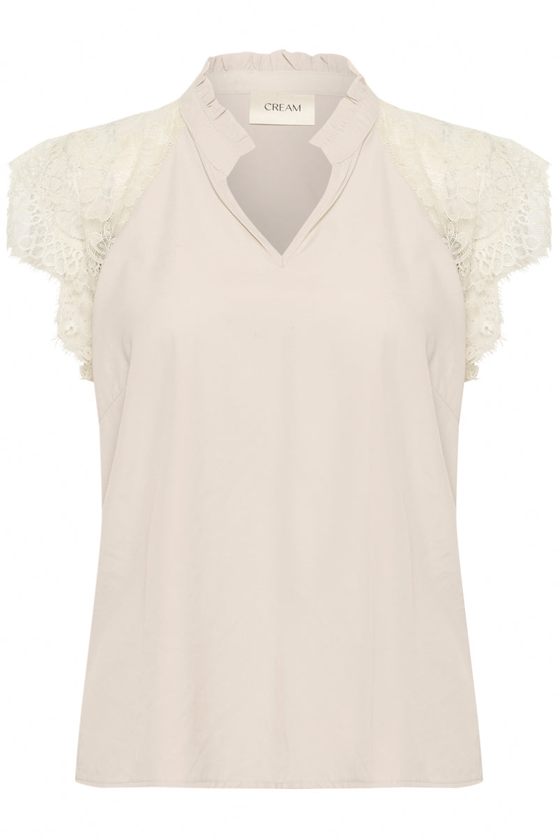 Cream Nola lace blouse 9939