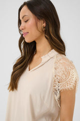 Cream Nola lace blouse 9939