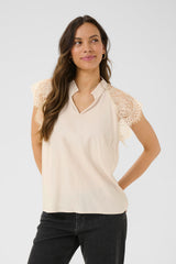 Cream Nola lace blouse 9939