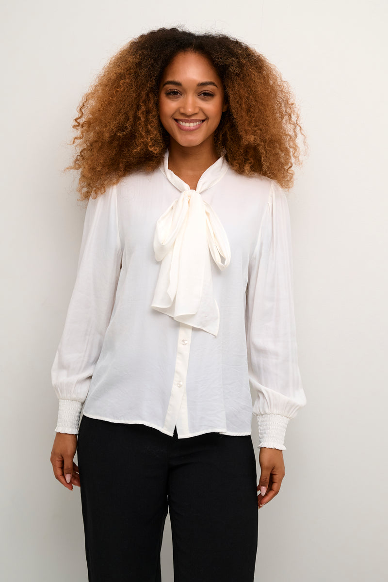 Cream Nola Bow Shirt 10231