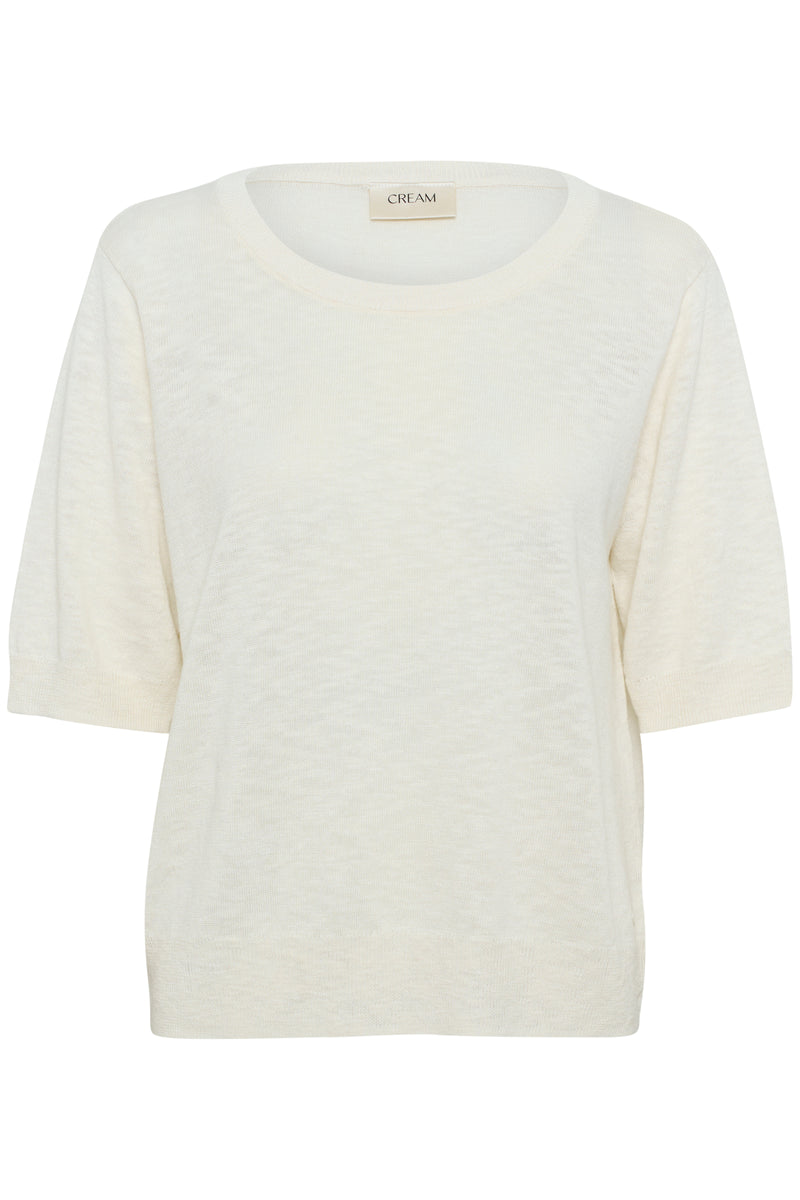Cream Visa knit blouse 11043