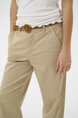 Cream Lorraine Belt pant 12155