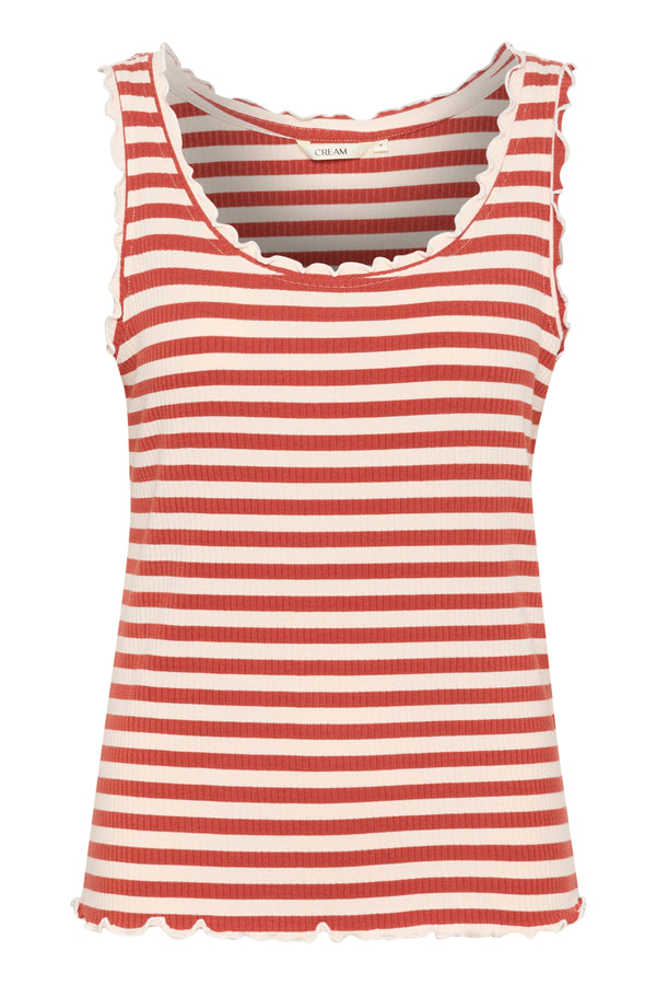Cream Ribba stripe top 11106