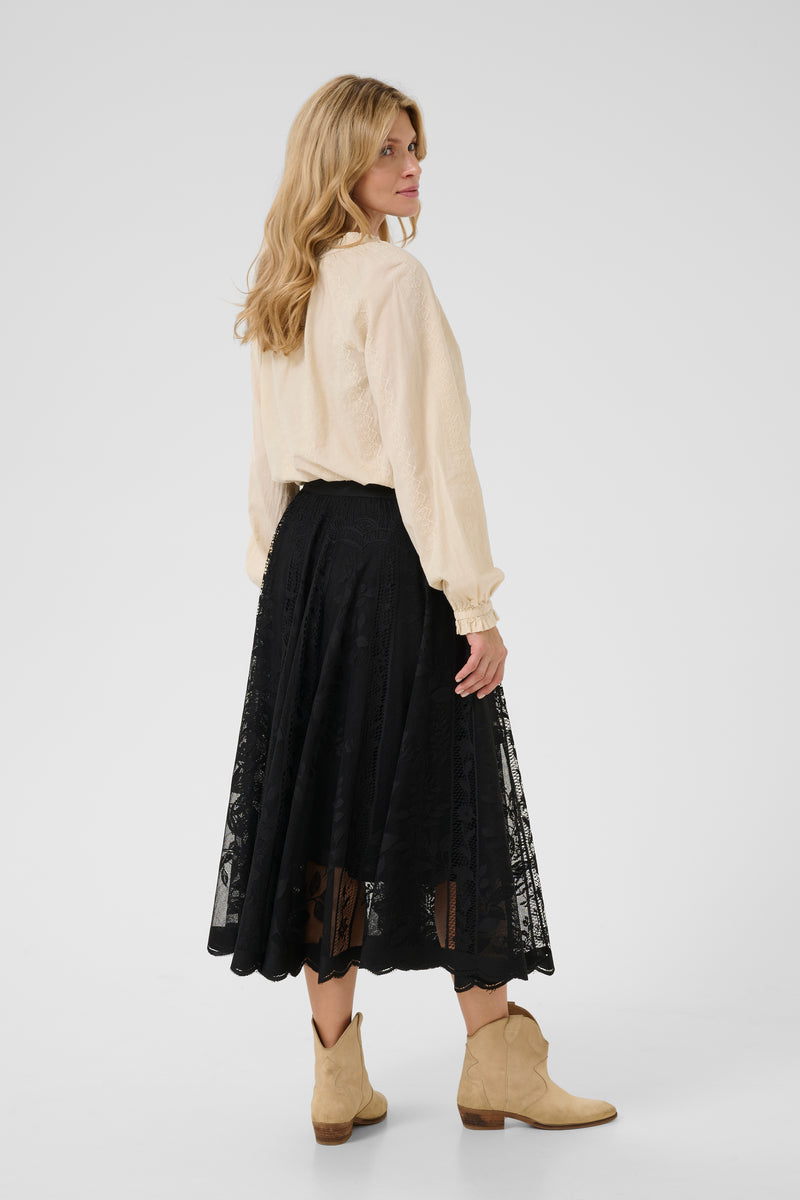 Cream Luanna Lace Skirt 10699