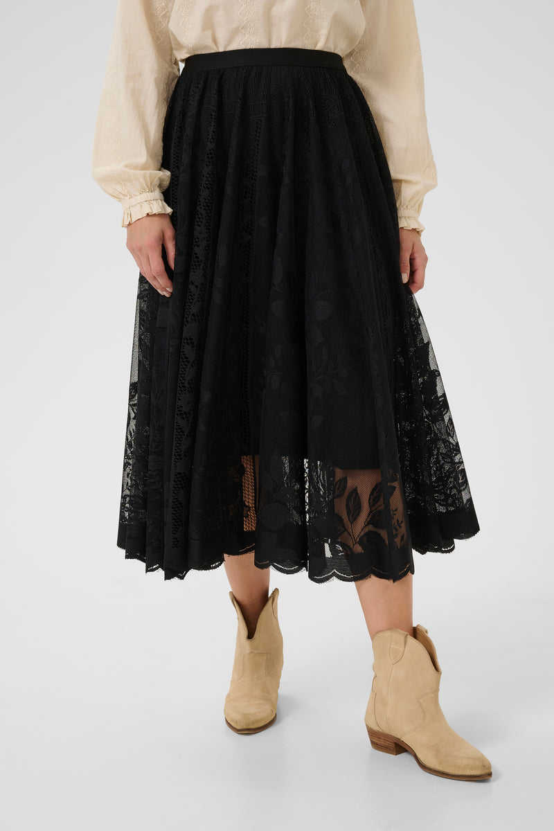 Cream Luanna Lace Skirt 10699