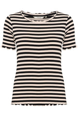 Cream Ribba stripe T-shirt 11105
