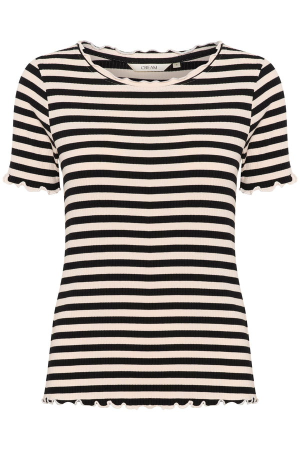 Cream Ribba stripe T-shirt 11105