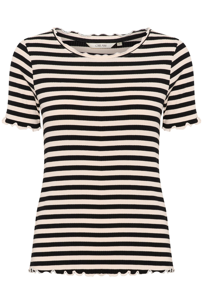 Cream Ribba stripe T-shirt 11105