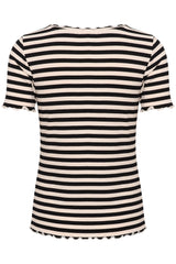 Cream Ribba stripe T-shirt 11105