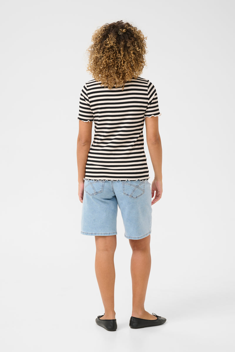 Cream Ribba stripe T-shirt 11105