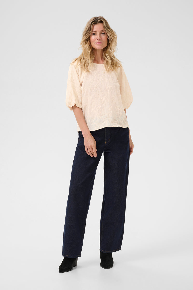 Cream luna blouse 11195
