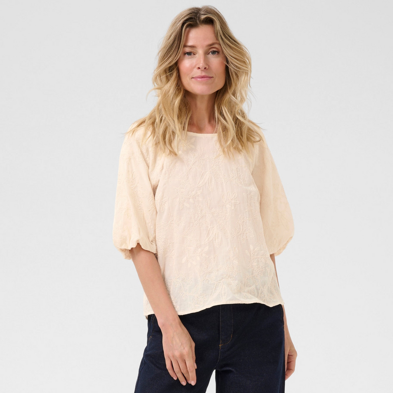 Cream luna blouse 11195