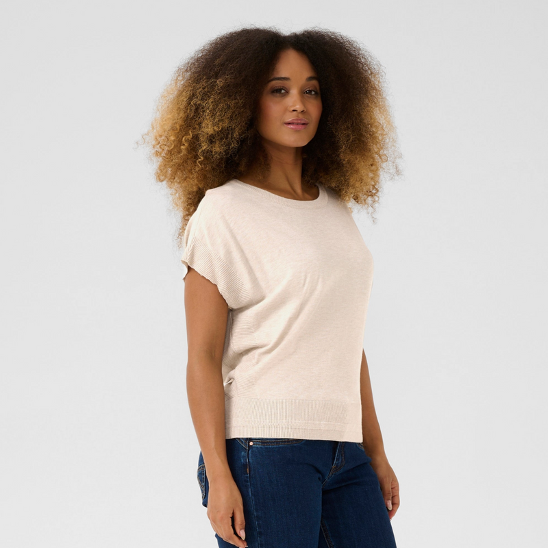 Cream dela knit top 11193