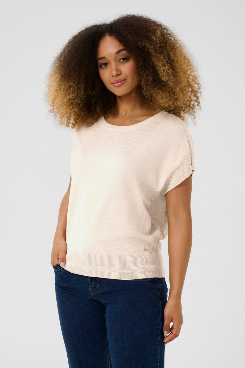 Cream dela knit top 11193
