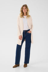 Cream Dela long cardigan 11190