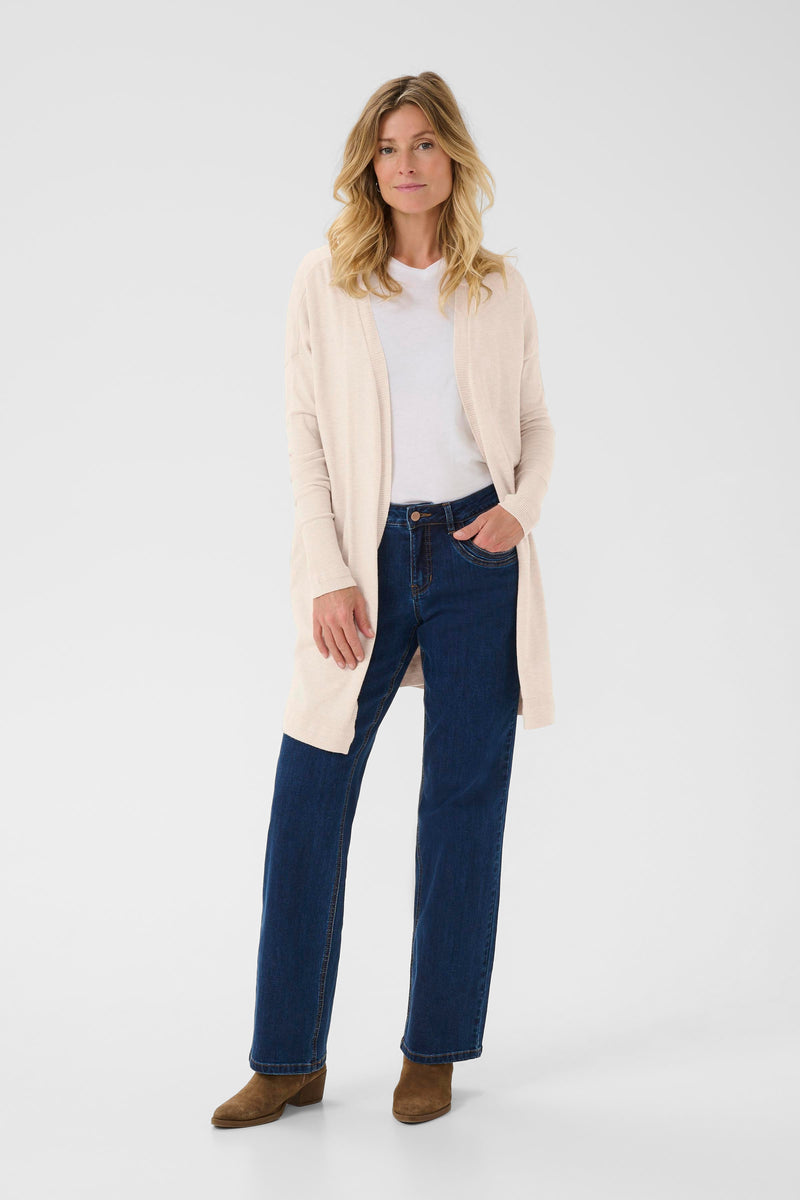 Cream Dela long cardigan 11190