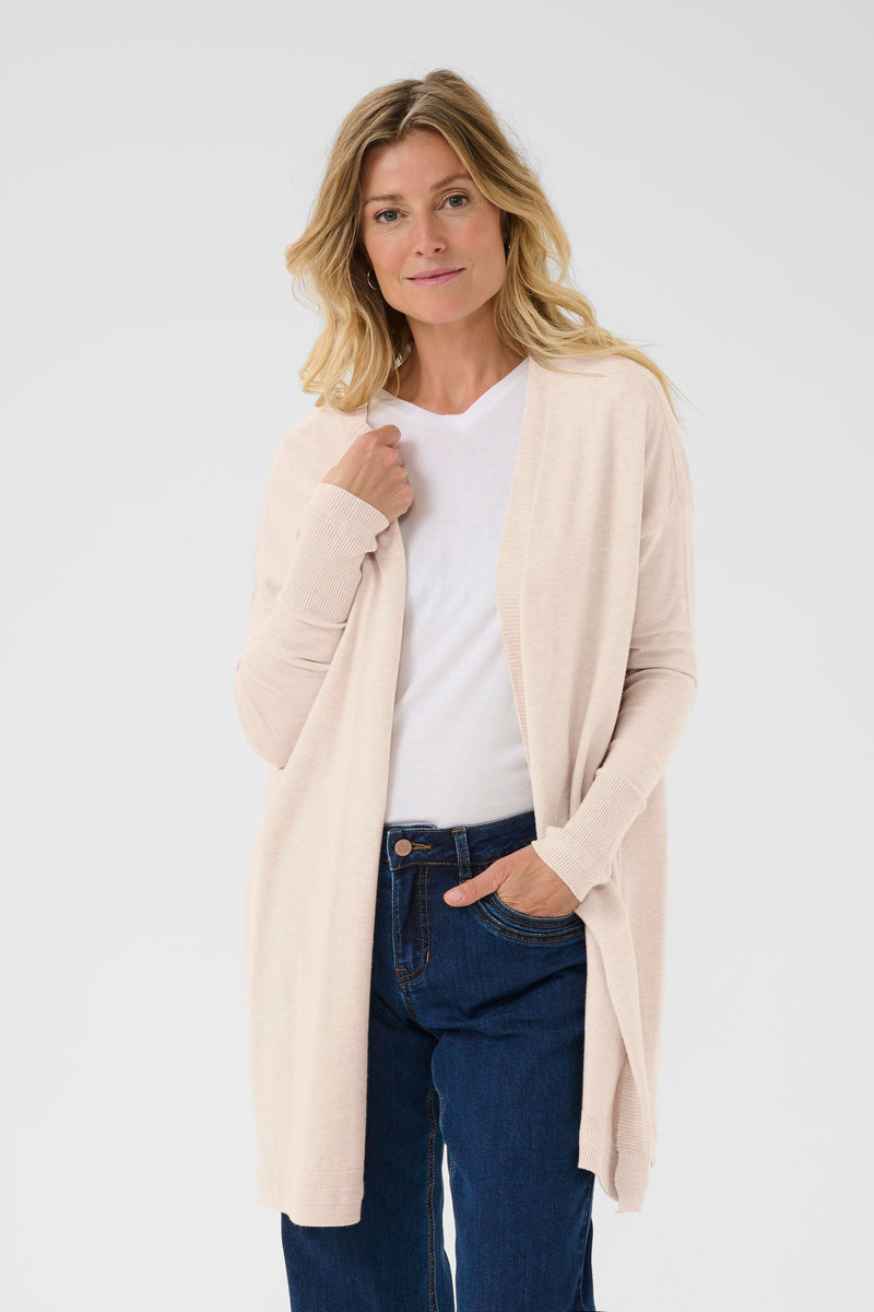 Cream Dela long cardigan 11190