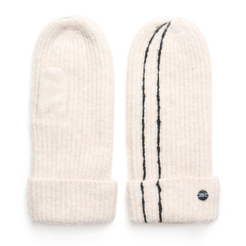 Cream Taya knit mittens 11536
