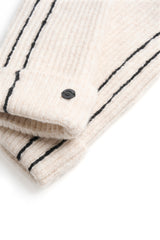 Cream Taya knit mittens 11536