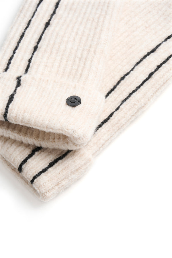 Cream Taya knit mittens 11536