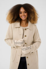 Cream Taya knit mittens 11536