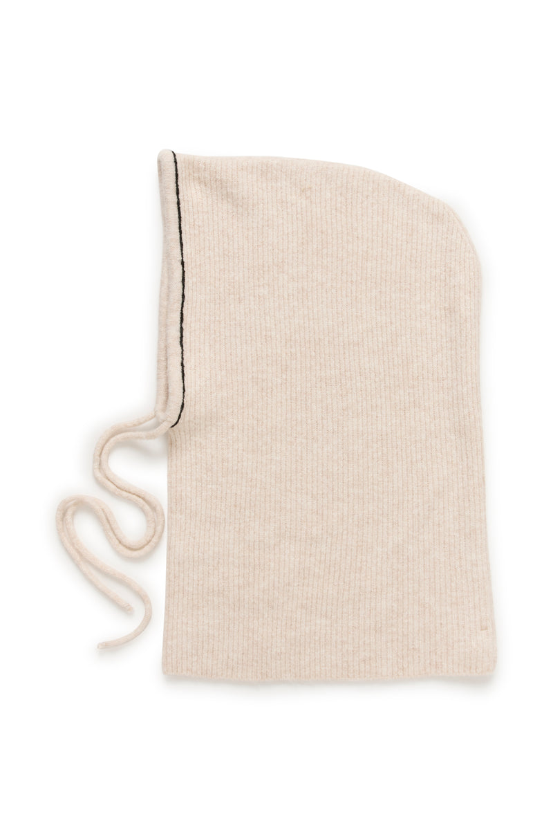 Cream Taya big knit hoodie 11538