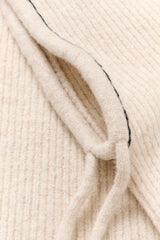 Cream Taya big knit hoodie 11538