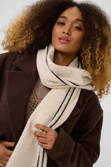 Cream Taya knit scarf 11535