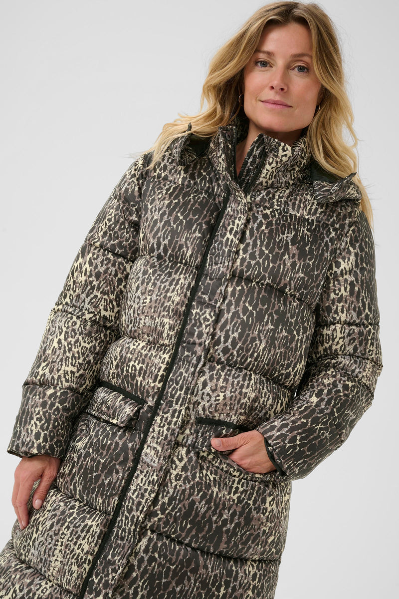Cream Gaiagro long printed jacket 11523