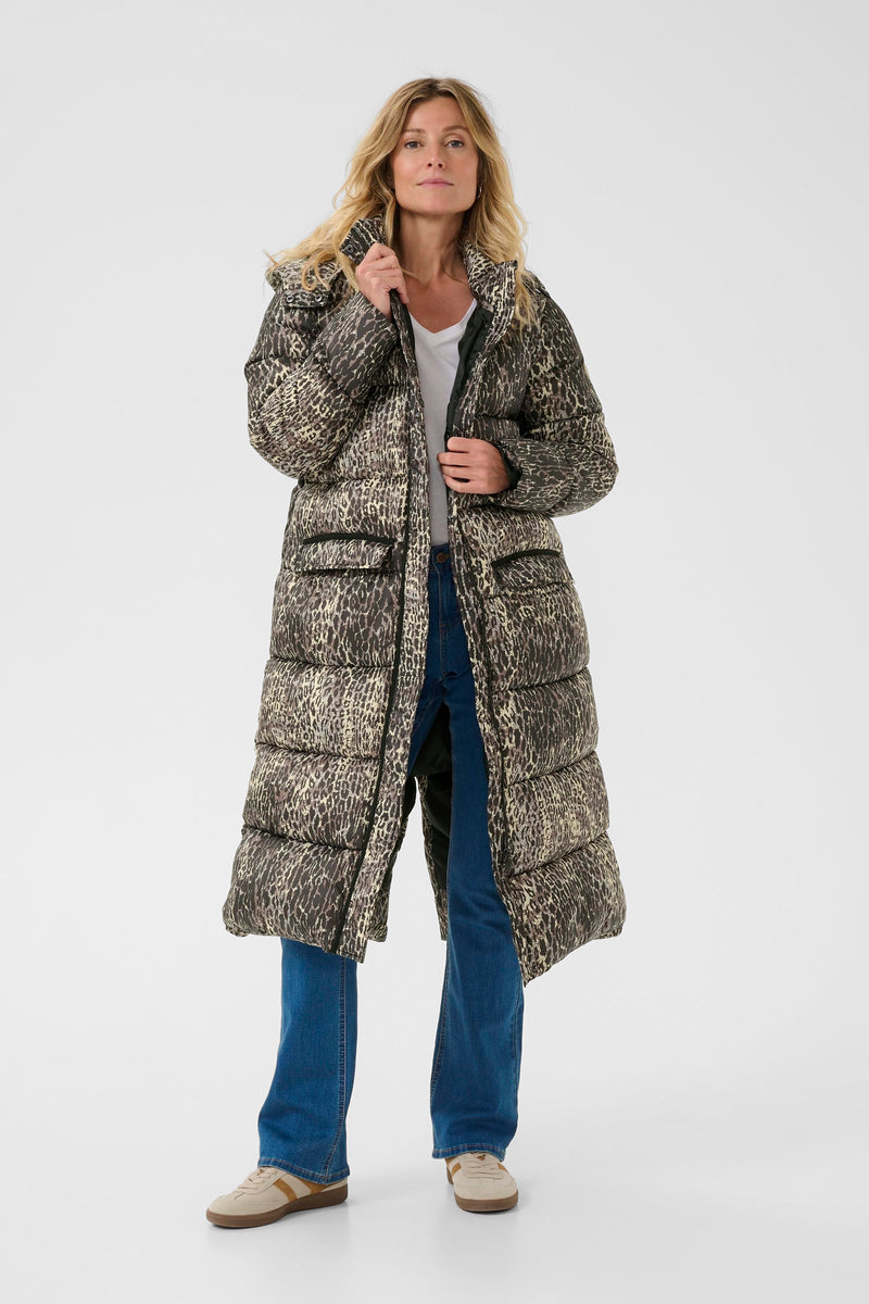 Cream Gaiagro long printed jacket 11523