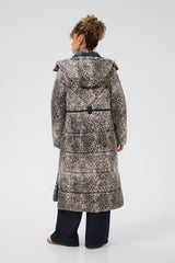 Cream Gaiagro long printed jacket 11523