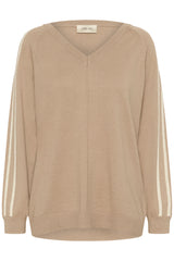 Cream Anva stripe pullover 11529