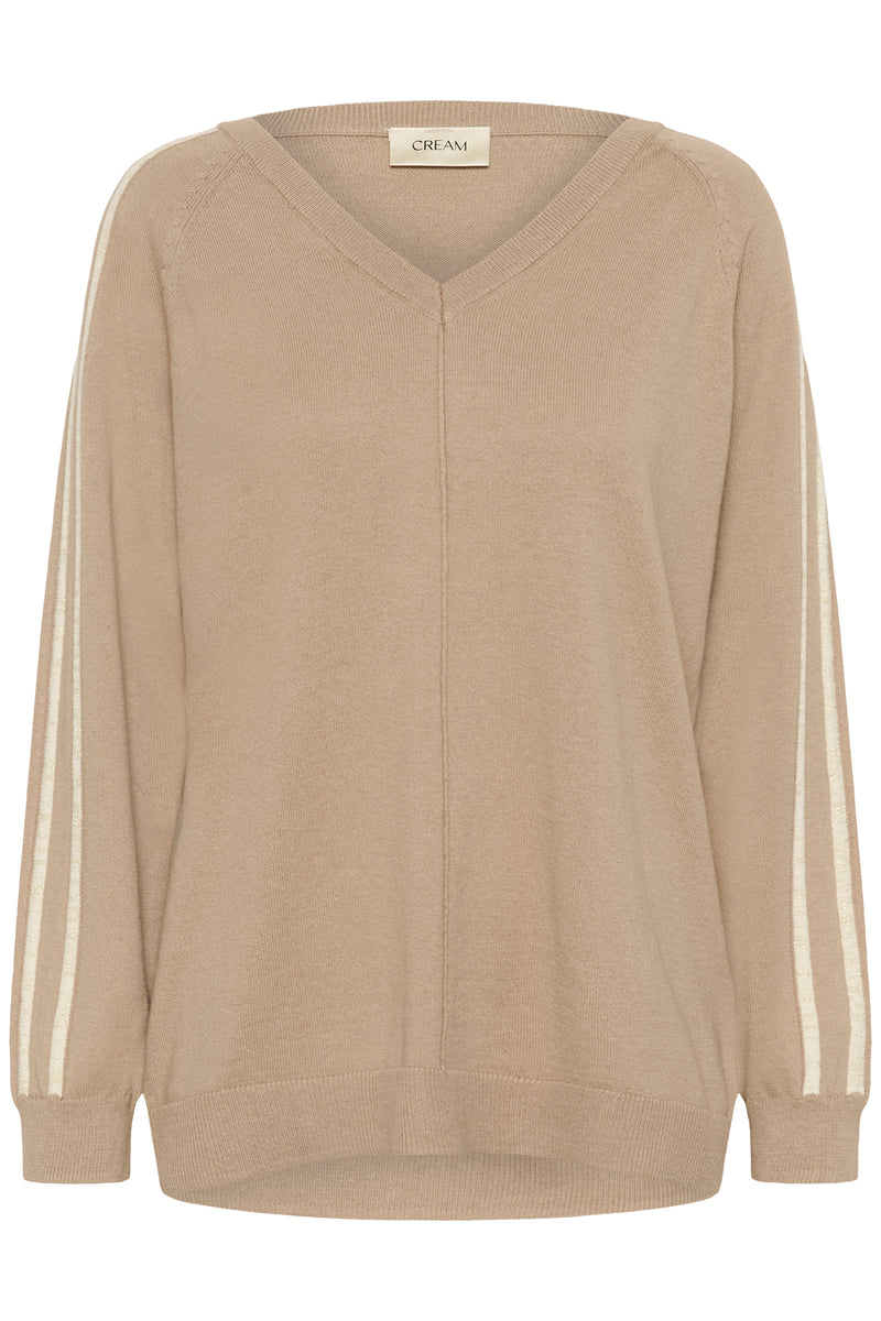 Cream Anva stripe pullover 11529