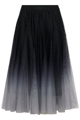 Cream Glittery Mesh skirt 11655