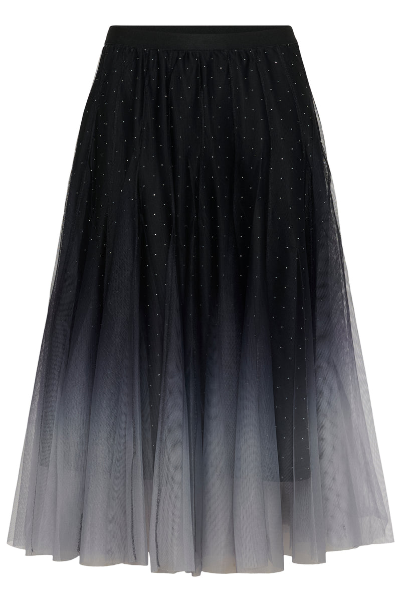 Cream Glittery Mesh skirt 11655