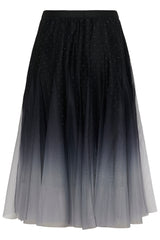 Cream Glittery Mesh skirt 11655