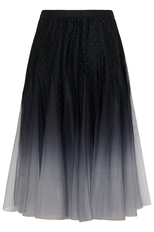 Cream Glittery Mesh skirt 11655