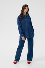 Cream Maddie denim shirt 11846