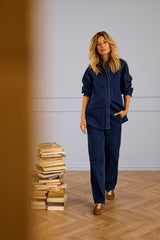 Cream Maddie denim shirt 11846