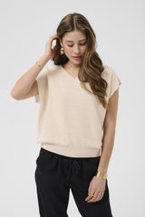 Cream Evisa knit blouse 12159