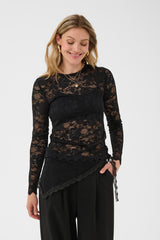 Cream Pitia lace blouse pitsipaita 12475