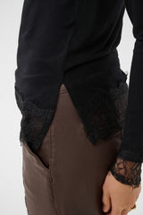 Cream Alvaia lace shirt 12476