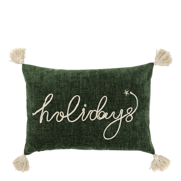 Chic joulutyynynpäällinen tupsuilla 11704